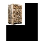 Box 3 stères 30cm bois de chauffage sec – palette de bois coupé fendu de 2,1m3
