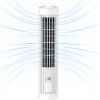 KZQ Ventilateur Tour Sans Pales Pour Chambre - Rechargeable USB Avec Batterie 3 Vitesses 1200mAh - Ventilateur Sur Pied Silencieux Mini Climatiseur Vertical Pour Salon Bureau Et Maison - Blanc