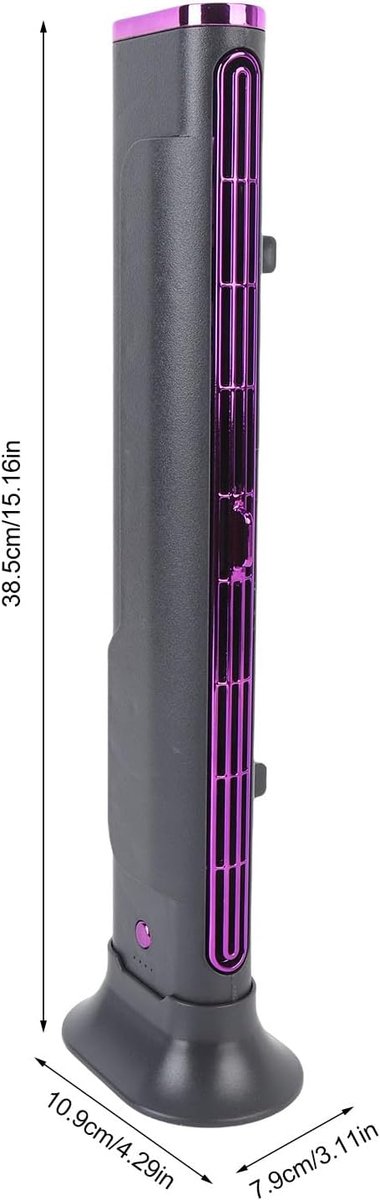 Refroidisseur d'air - Climatiseur mobile - ventilateur - refroidisseurs d'air à eau - ventilateur tour silencieux - ventilateur sur pied - Ventilateur de table portable - ventilateur tour - Climatiseur portable - 9×9×31,5 cm - Violet