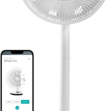Duux ventilateur sur pied connecté et silencieux WHISPER FLEX BLANC DXCF11